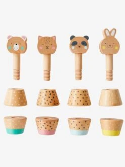 Jeu Des Animaux à Visser En Bois FSC® Multicolore - Tanzanie - Vertbaudet -Vertbaudet Soldes Magasin jeu des animaux a visser en bois fsc 1