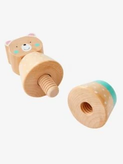 Jeu Des Animaux à Visser En Bois FSC® Multicolore - Tanzanie - Vertbaudet -Vertbaudet Soldes Magasin jeu des animaux a visser en bois fsc 3
