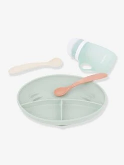 Kit Repas Silicone BABYMOOV Grow’Isy Vert/terracotta - Babymoov -Vertbaudet Soldes Magasin kit repas silicone babymoov growisy 2