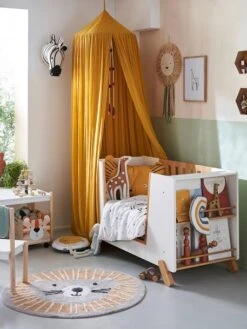 Lit Bébé Avec Barrière Amovible + Rangement Bibliothèque LIGNE PIROUETTE Blanc - Vertbaudet -Vertbaudet Soldes Magasin lit bebe avec barriere amovible rangement bibliotheque ligne pirouette 2