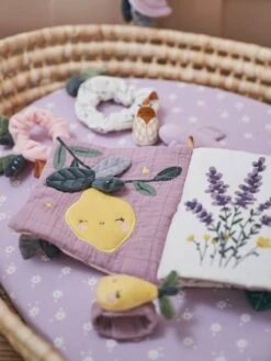 Livre D'activités En Gaze De Coton DOUCE PROVENCE Violet - Douce Provence - Vertbaudet -Vertbaudet Soldes Magasin livre dactivites en gaze de coton douce provence 1