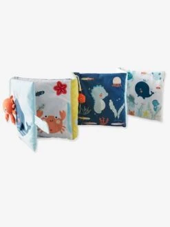 Livre D'éveil Accordéon Eau Salée Bleu - Vertbaudet -Vertbaudet Soldes Magasin livre deveil accordeon eau salee 3