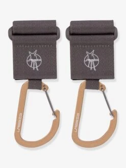 Lot De 2 Attaches Poussette Lässig Avec Mousqueton Anthracite - Lassig -Vertbaudet Soldes Magasin lot de 2 attaches poussette lassig avec mousqueton 2