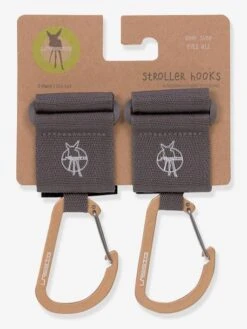 Lot De 2 Attaches Poussette Lässig Avec Mousqueton Anthracite - Lassig -Vertbaudet Soldes Magasin lot de 2 attaches poussette lassig avec mousqueton 3