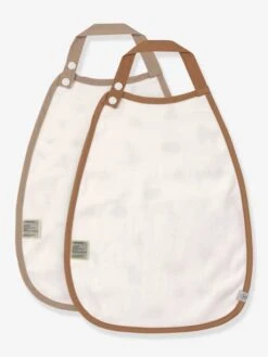 Lot De 2 Bavoirs En Coton Bio Medium Drop Little Mateis LÄSSIG Orange épice - Lassig -Vertbaudet Soldes Magasin lot de 2 bavoirs en coton bio medium drop little mateis lassig 3