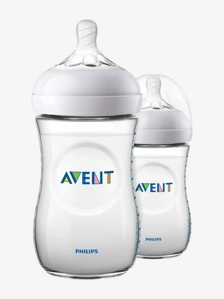 Lot De 2 Biberons 260 Ml Philips AVENT Natural Sans BPA Transparent - Philips Avent 1 Lot De 2 Biberons 260 Ml Philips AVENT Natural Sans BPA Transparent - Philips Avent