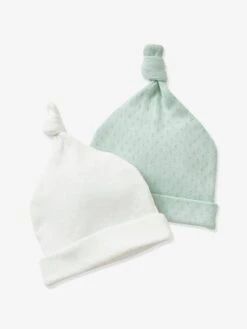Lot De 2 Bonnets Bébé Rose Pâle - Vertbaudet
