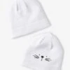 Lot De 2 Bonnets Bébé En Coton Blanc - Vertbaudet