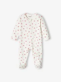 Lot De 2 Dors-bien "cerise" Bébé Fille Interlock Rose Pâle - Vertbaudet -Vertbaudet Soldes Magasin lot de 2 dors bien cerise bebe fille interlock 2