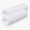 Lot De 2 Draps Housse Pour Berceau Bébé Et Cododo En Jersey Extensible Blanc - Vertbaudet