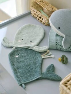 Lot De 2 Gants De Toilette SOUS L'OCÉAN Bleu - Vertbaudet -Vertbaudet Soldes Magasin lot de 2 gants de toilette sous locean 4