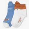 Lot De 2 Paires De Chaussettes Renard Bébé Garçon Lot Bleu Chambray - Vertbaudet
