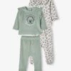 Lot De 2 Pyjamas En Velours Bébé Fille Lot Ivoire - Vertbaudet