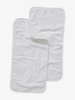 Lot De 2 Serviettes De Rechange Pour Tapis à Langer Nomade Blanc - Vertbaudet