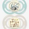Lot De 2 Sucettes En Silicone MAM Perfect Nuit 6+ Vert + Beige - Mam