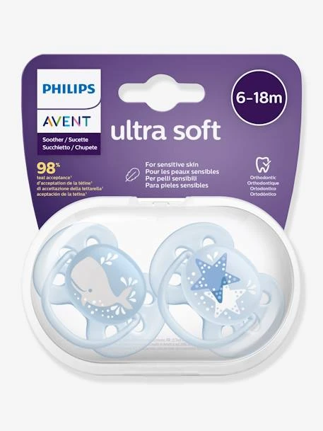 Lot De 2 Sucettes Ultra Douces 2e âge Philips AVENT Ecureuil/fleurs - Philips Avent 3 Lot De 2 Sucettes Ultra Douces 2e âge Philips AVENT Ecureuil/fleurs - Philips Avent – Image 3