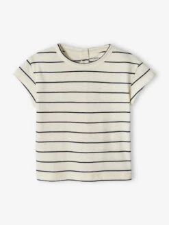 Lot De 2 T-shirts Basics Bébé Manches Courtes écru - Vertbaudet -Vertbaudet Soldes Magasin lot de 2 t shirts basics bebe manches courtes 2