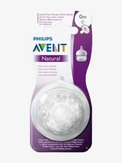 Lot De 2 Tétines Philips AVENT Natural, 5 Débits Transparent - Philips Avent -Vertbaudet Soldes Magasin lot de 2 tetines philips avent natural 5 debits 2