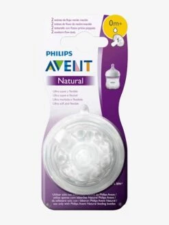 Lot De 2 Tétines Philips AVENT Natural, 5 Débits Transparent - Philips Avent -Vertbaudet Soldes Magasin lot de 2 tetines philips avent natural 5 debits 4
