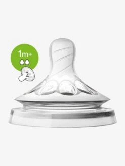 Lot De 2 Tétines Philips AVENT Natural, 5 Débits Transparent - Philips Avent -Vertbaudet Soldes Magasin lot de 2 tetines philips avent natural 5 debits 5