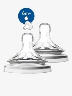 Lot De 2 Tétines Philips AVENT Natural à Débit Rapide, Dès 6 Mois Transparent - Philips Avent
