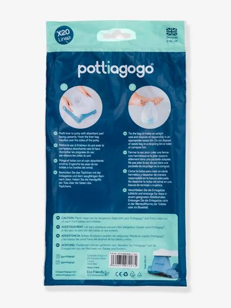 Lot De 20 Sacs Jetables Pour Pot D’hygiène Pliable POTTIAGOGO Blanc - Pottiagogo 2 Lot De 20 Sacs Jetables Pour Pot D’hygiène Pliable POTTIAGOGO Blanc - Pottiagogo – Image 2