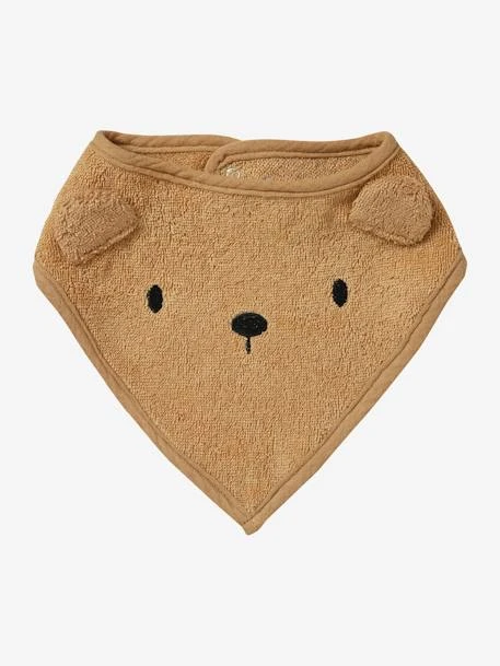Lot De 3 Bavoirs Bandanas En éponge Et Gaze De Coton Caramel - Vertbaudet 4 Lot De 3 Bavoirs Bandanas En éponge Et Gaze De Coton Caramel - Vertbaudet – Image 4