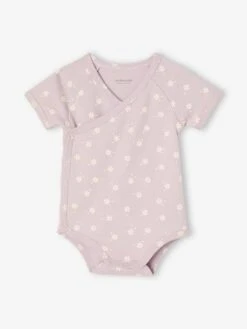 Lot De 3 Bodies Manches Courtes Bébé Ouverture Naissance Lilas - Vertbaudet -Vertbaudet Soldes Magasin lot de 3 bodies manches courtes bebe ouverture naissance 2