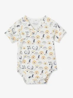 Lot De 3 Bodies Manches Courtes Ouverture Naissance Tilleul - Vertbaudet -Vertbaudet Soldes Magasin lot de 3 bodies manches courtes ouverture naissance 2