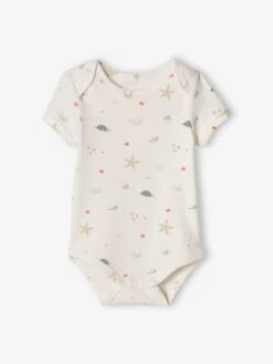 Lot De 3 Bodies "plage" Bébé Emmanchure Américaine Vert D'eau - Vertbaudet -Vertbaudet Soldes Magasin lot de 3 bodies plage bebe emmanchure americaine 2