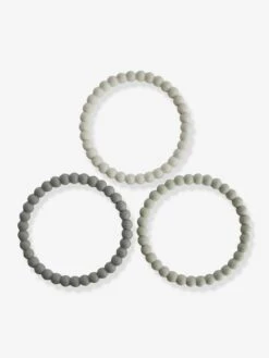 Lot De 3 Bracelets De Dentition Perles - MUSHIE Vert - Mushie -Vertbaudet Soldes Magasin lot de 3 bracelets de dentition perles mushie 1