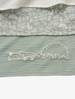 Lot De 3 Langes En Gaze De Coton DANS LES BOIS Multicolore - Vertbaudet -Vertbaudet Soldes Magasin lot de 3 langes en gaze de coton dans les bois 4