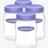 Lot De 4 Pots De Conservation LANSINOH 160 Ml Pour Lait Maternel Transparent/lilas - Lansinoh