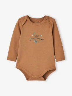 Lot De 5 Bodies Manches Longues Bébé Emmanchure US Lot Kaki Foncé - Vertbaudet -Vertbaudet Soldes Magasin lot de 5 bodies manches longues bebe emmanchure us 4