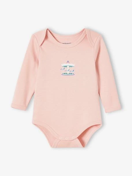 Lot De 5 Bodies Manches Longues Bébé Emmanchure US Lot Rose Grisé - Vertbaudet 2 Lot De 5 Bodies Manches Longues Bébé Emmanchure US Lot Rose Grisé - Vertbaudet – Image 2