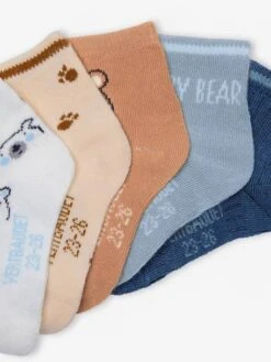 Lot De 5 Paires De Chaussettes "baby Bear" Bébé Brun - Vertbaudet -Vertbaudet Soldes Magasin lot de 5 paires de chaussettes baby bear bebe 2