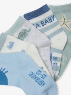 Lot De 5 Paires De Chaussettes "sea Baby" Bébé Vert D'eau - Vertbaudet 5 Lot De 5 Paires De Chaussettes "sea Baby" Bébé Vert D'eau - Vertbaudet -Vertbaudet Soldes Magasin lot de 5 paires de chaussettes sea baby bebe 2