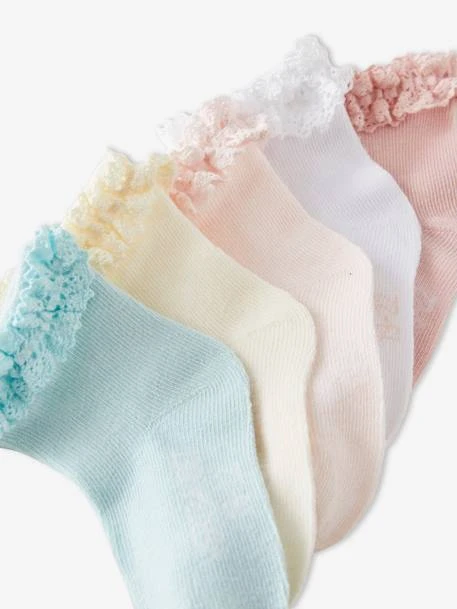 Lot De 5 Paires De Mi-chaussette Bébé Fille Lot Vert Amande - Vertbaudet 2 Lot De 5 Paires De Mi-chaussette Bébé Fille Lot Vert Amande - Vertbaudet – Image 2