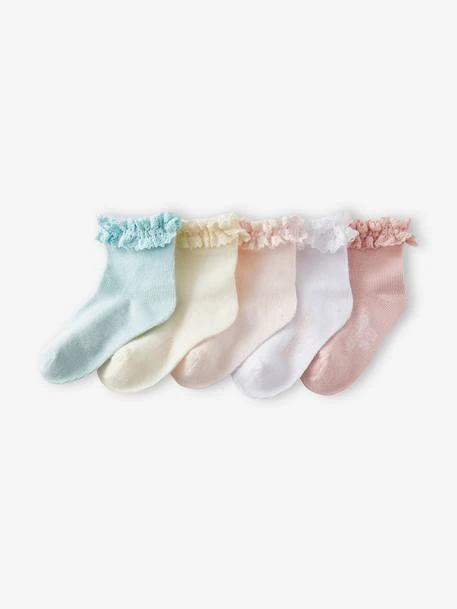 Lot De 5 Paires De Mi-chaussette Bébé Fille Lot Vert Amande - Vertbaudet 1 Lot De 5 Paires De Mi-chaussette Bébé Fille Lot Vert Amande - Vertbaudet
