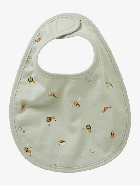 Lot De 7 Bavoirs Naissance En Coton Bio* Vertbaudet Blanc Jungle - Vertbaudet 3 Lot De 7 Bavoirs Naissance En Coton Bio* Vertbaudet Blanc Jungle - Vertbaudet – Image 3