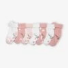 Lot De 7 Paires De Chaussettes "chat" Bébé Fille BASICS Rose - Vertbaudet