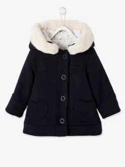 Manteau à Capuche Bébé Fille Encre - Vertbaudet