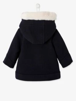 Manteau à Capuche Bébé Fille Encre - Vertbaudet -Vertbaudet Soldes Magasin manteau a capuche bebe fille 3