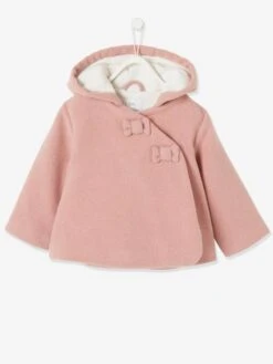 Manteau à Capuche Bébé Fille Lainage Doublé Et Ouatiné Vieux Rose - Vertbaudet 11 Manteau à Capuche Bébé Fille Lainage Doublé Et Ouatiné Vieux Rose - Vertbaudet -Vertbaudet Soldes Magasin manteau a capuche bebe fille lainage double et ouatine 5