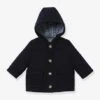 Manteau Bébé CYRILLUS En Laine Majoritaire Marine - Cyrillus