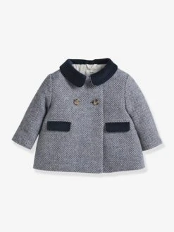 Manteau Chic Bébé CYRILLUS En Lainage Marine - Cyrillus