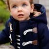 Manteau Duffle-coat Bébé Avec Capuche Encre - Vertbaudet
