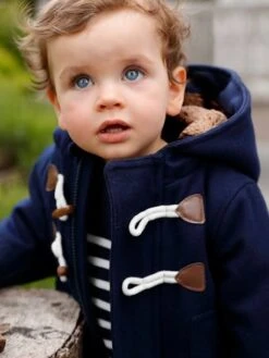 Manteau Duffle-coat Bébé Avec Capuche Encre - Vertbaudet