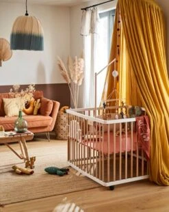 Parc En Bois Pliant VERTBAUDET Naturel - Vertbaudet -Vertbaudet Soldes Magasin parc en bois pliant vertbaudet 5