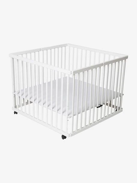 Parc Pliant En Bois VERTBAUDET Naturel/blanc - Vertbaudet 3 Parc Pliant En Bois VERTBAUDET Naturel/blanc - Vertbaudet – Image 3